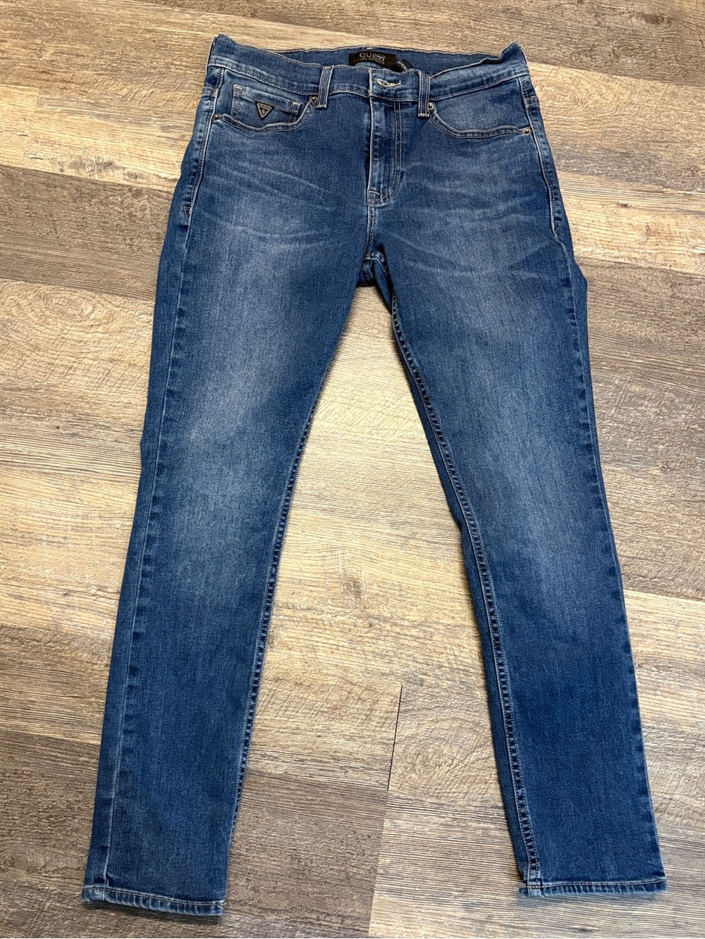 Guess Blue Skinny Jeans with Contrast Stitching